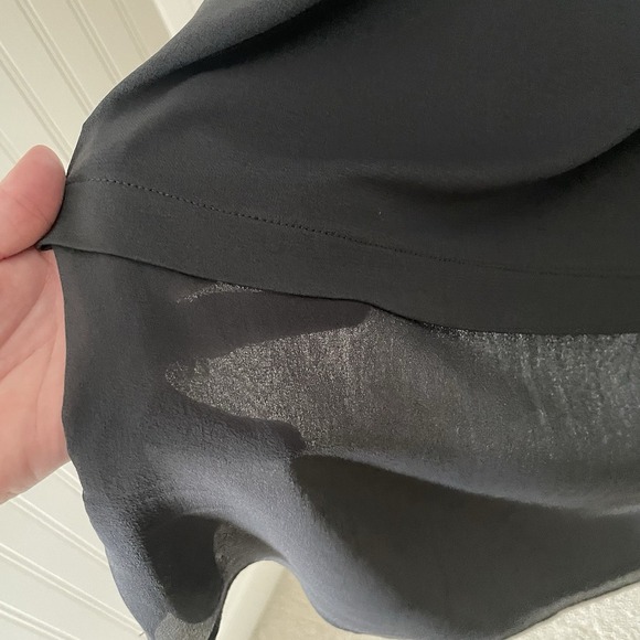 Eileen Fisher Ballet Neck Silk Jersey Dress Tunic Shirt GRAY Size Small - Picture 4 of 11